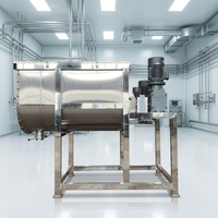 Mélangeur horizontal industriel en U avec panneau de commande électrique, équipement de mélange de poudres sèches et de granulés
