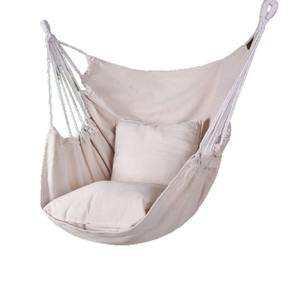 Draagbare Indoor/Outdoor Katoenen Geweven Hangmatstoel Met Canvas Kussens Fijn Katoenen Weefsel En Canvas Materiaal - Product Image 2