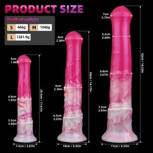 YOCY Long Horse <b>Dildo</b> Silicone Soft Penis Artificial Penis Horse Cock Anal <b>Dildo</b> Sex Toys for Women Men - Product Image 2