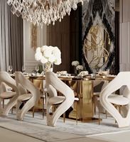 Chaises de salle à manger de luxe légères de style nordique, chaises de salle à manger modernes en cuir, chaises de salle à manger personnalisées pour hôtel