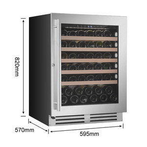 Enfriador <span class=keywords><strong>de</strong></span> vino Enfriador 46 botellas Refrigerador <span class=keywords><strong>de</strong></span> vino <span class=keywords><strong>de</strong></span> una sola zona Bodega Independiente Operación silenciosa Nevera Cavas Para Vino 220 - Product Image 1