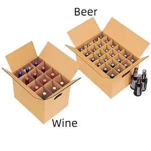 High Quality Shanghai Wholesale Supply Reasonable Price Strong Transport Box Custom Printed 4/6/8 Bottles Wine Shipping Carton