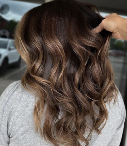 Lüks El Yapımı Peruk Kahverengi Balayage Renkli Doğal Dalgalı Avrupa Saçı Şeffaf Dantel Tam Dantel Peruklar Kadınlar İçin Yapıştırıcısız - Product Image 6