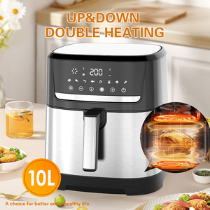 Nuova Friggitrice ad <span class=keywords><strong>Aria</strong></span> Multifunzione Elettrica 2025 con Funzione Grill, Schermo Digitale, Grande Capacità 10L, Forno in Acciaio Inossidabile - Product Image 4