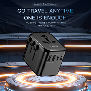 Adaptor colokan perjalanan, adaptor colokan Charger murah dengan USB dan pengisi daya Cepat tipe-c internasional Universal - Product Image 2