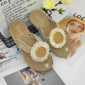 Sandalias Planas Trenzadas Color Nude para Mujer, Elegantes para Vestir, Fiestas, Bodas, Chanclas de Mujer - Product Image 3