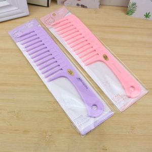 Large Tooth Plastic <b>Comb</b> Mixed Colors Wide Tooth For Home Beauty Salon Use Adult Size - Product Image 1