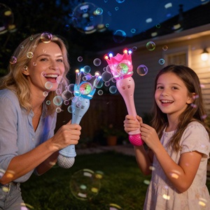 Baguette Magique LED Bleue à Bulles 11,5 pouces, 10 Trous, Jouet Aquatique Automatique pour Fêtes, Mariages et Jeux en Extérieur – Tendance <span class=keywords><strong>TikTok</strong></span> - Product Image 3