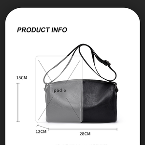 Sac de messager diagonal de grande capacité de Style d'affaires pour hommes Design simple avec accessoire de tenue quotidienne à la mode en tissu PU - Product Image 2