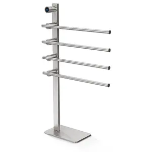 Low Price Black Bath 304 Stainless Steel Towel Rack Stand Electric Towel Rack For Thermostat