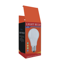 Boîte en papier pour lampe à ampoule imprimée personnalisée avec fenêtre en PVC PET Boîte en papier pour cadeau avec lumière LED Boîte d'emballage pour ampoule