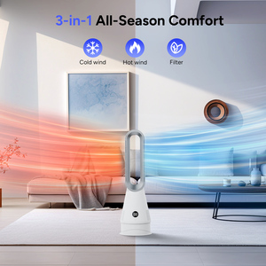 Household Natural Wind Bladeless Cooling and Heating Floor Fan <b>Cold</b> <b>Hot</b> With Air Purification Cooling and Heating Bladeless Fan - Product Image 3