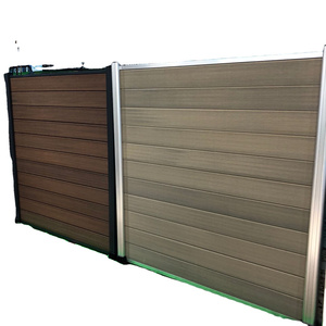 Clôture Wpc carrée, à prix incroyable, pour les <span class=keywords><strong>jardins</strong></span> et les parcs de parcs en extérieur, clôture Wpc - Product Image 1