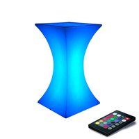 Comptoir de bar carré lumineux LED moderne, étanche IP65, rechargeable, RGB, lumineux, pour bar à domicile, club, discothèque, café, événements, mobilier