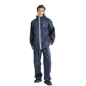 Conjunto de Chaqueta y Pantalones Impermeables de PU con Diseño Altamente Reflectante para Camping y Motociclismo - Product Image 1