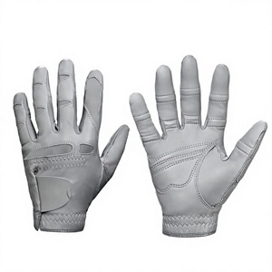 Sheepskin Golf <b>Gloves</b> <b>Fingerless</b> UV Protective Breathable Grip <b>Gloves</b> for <b>Men</b> Outdoor Sports Fishing Cycling Training Summer - Product Image 3