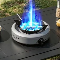 Réchaud à gaz à cassette détachable, flamme puissante, pour camping et randonnée en extérieur, chauffage rapide, préparation du thé, cuisson sur le terrain