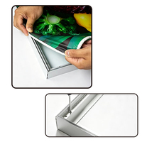Cadre de boîte lumineuse en aluminium extrudé anodisé sur mesure, ODM en gros pour publicités commerciales intérieures en centres commerciaux