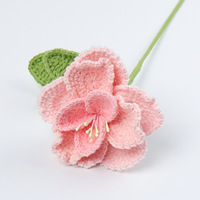 Roses artificielles au crochet faites à la main, fleurs éternelles, décoration d'intérieur, arrangement de bouquet de mariage, branches
