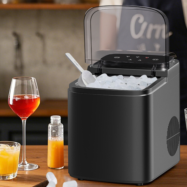 Automatic Ice Machine Countertop 12KG / 24Hours Bullet Shape Portable Mini Ice Maker Machine for Home Kitchen Bar Party