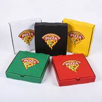 Boîte à pizza personnalisée en pulpe moulée ondulée de qualité alimentaire, écologique, jetable, finition kraft mate, design pliable, impression quadricolore à chaud