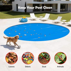 Cubierta Solar para Piscina, Redonda, de <span class=keywords><strong>24</strong></span> pies, Azul, de 16 Mil, con Burbujas y Material PE, Retención de Calor, Fabricación China, Venta al Por Mayor, ODM - Product Image 6