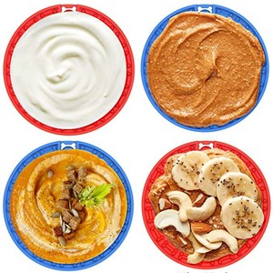 แผ่นรองอาหารสุนัขแบบชะลอการกิน ช่วยลดความวิตกกังวล ทนทาน มีจุกดูดซิลิโคน สำหรับสุนัข - Product Image 3