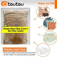 Housse de pouf en fausse fourrure de cachemire OTAUTAU, housse de pouf sac de rangement, hiver Noël SF052, sans rembourrage, le rembourrage n'est pas inclus, à acheter séparément.