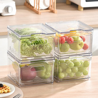 Contenants de conservation pour fruits et légumes frais avec passoire amovible, bol de conservation pour légumes et laitues, organisateur de réfrigérateur