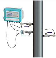 Reliable Industrial Ultrasonic Flowmeter Wall-mount Non-contact Water Measurement System IP67 Waterproof Digital Flow Monitor