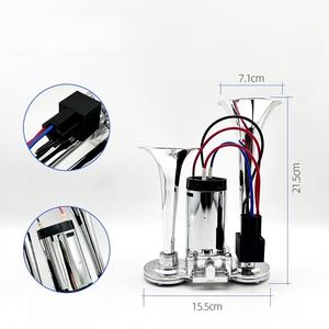 Bocinas de Componentes, Bocina de Aire para Coche, Bocina de Aire de Doble Tubo 12V/24V, Bocina de Aire Eléctrica con Bomba de Aire para Coche - Product Image 3
