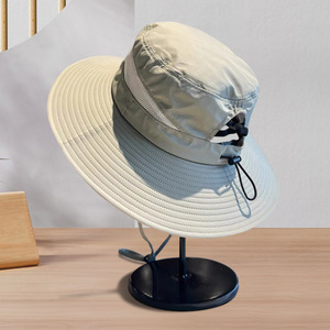 Wide Brim Sun Protection Fisherman Hat Breathable Quick Dry <b>Waterproof</b> With Ponytail Opening For Outdoor Activities - Product Image 4