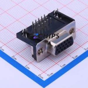 Z-SUBHRBF707A000 D-Sub/VGA Connector Bent Lead Through Hole Connector Female 15P Right Angle Insert 3 - Product Image 1