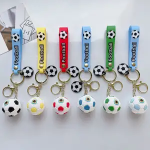 2024 Hot Sale 3D PVC Star Football Player Key Chains Cartoon MESI RONALDO Keychain For Backpack Hanging