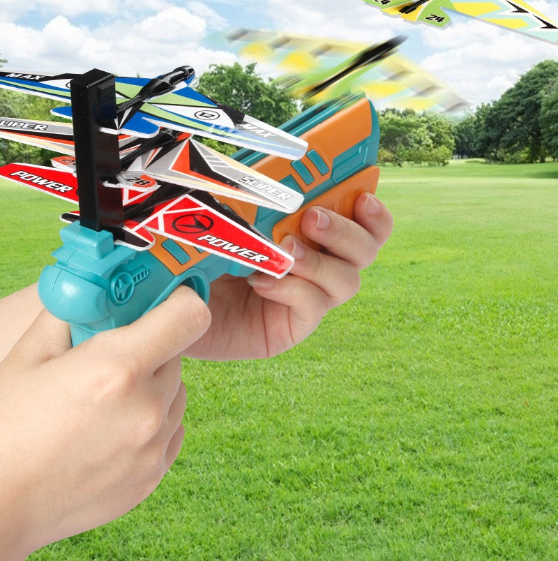Лидер продаж 2021, пистолет для уличных летательных аппаратов, игрушечный пистолет для стрельбы, пусковая установка для непрерывного полета, планер, пневматический боевой пистолет