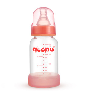 Bouteille de lait <span class=keywords><strong>en</strong></span> <span class=keywords><strong>verre</strong></span> personnalisée pour bébés <span class=keywords><strong>nouveau</strong></span>-nés, 60 ml, 120 ml, sans BPA, logo personnalisé, bouteille à large ouverture - Product Image 5