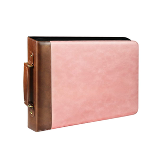 Executive Business Check with Zipper Pu Leather 7 Ring Check Book Cover Binder With Handle Which Can Accommodate 600 Checks - Product Image 3