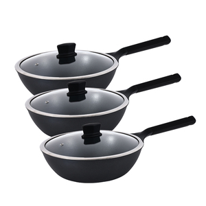 Wok antiadhésif de <span class=keywords><strong>restaurant</strong></span> d'hôtel à la maison pour des cuisinières, wok durable d'intérieur et extérieur de poêle - Product Image 5