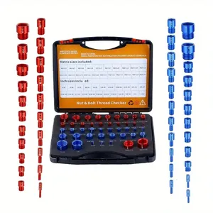 44-Piece Nut và Bolt Kích thước Checker Assortment Set, Twist-on hợp kim nhôm Chủ Đề Công cụ đo Kit với đo lường trường hợp - Product Image 2