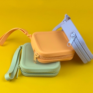 Silicone <b>Wallet</b> Customizable Fashionable Portable Unisex Zipper Daily Coin Purse - Product Image 6