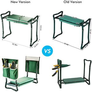Garden Kneeler and Seat With 2 Bonus Tool Pouches - Portable Garden <strong>Bench</strong> EVA Foam <strong>Pad</strong> With Kneeling <strong>Pad</strong> for Gardening - Product Image 3