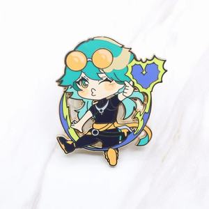 En gros de haute qualité Animal League of Legends dessin animé broche en métal épingles à chapeau Anime Badge personnalisé paillettes émail broche pour chapeau - Product Image 3