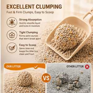 Litière pour chat à faible teneur en poussière, bentonite, forte agglomération, sable sanitaire, prix usine - Product Image 3