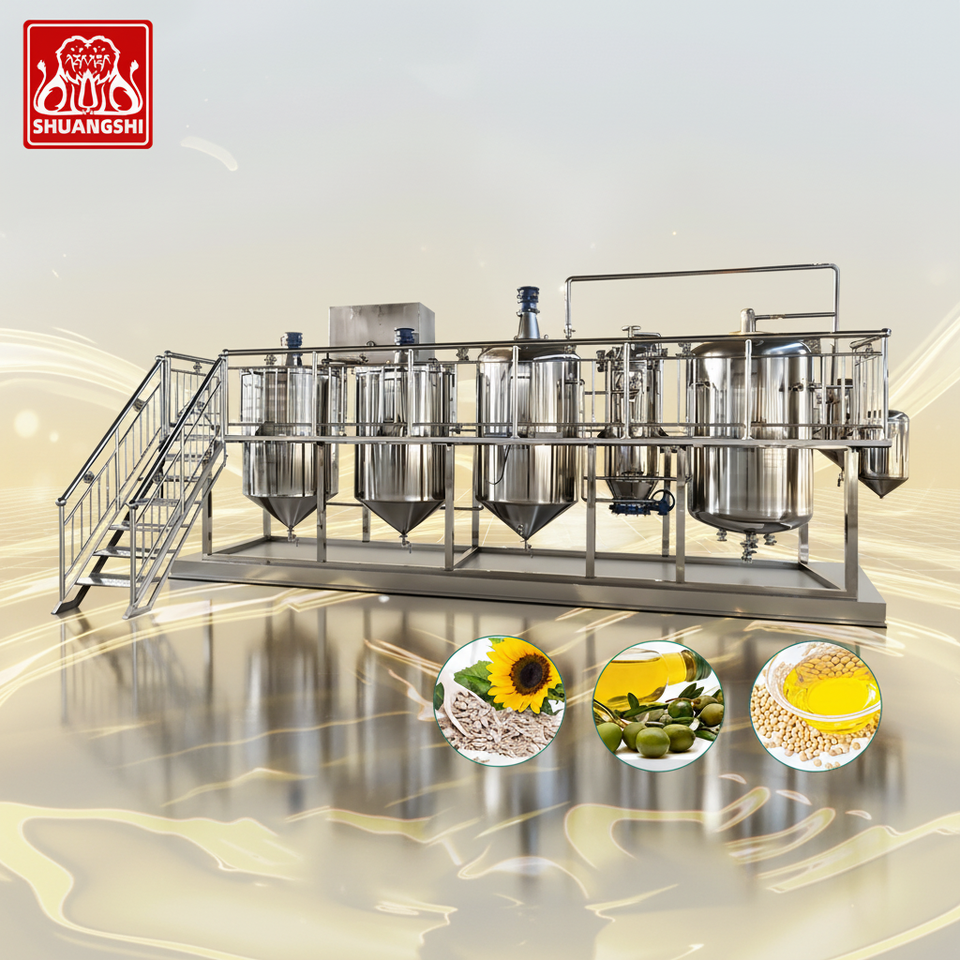 Cooking Oil Producing Machine Industrial Coconut Oil Refining System Optimal Purity Yield Edible Oil ...
