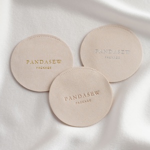 PandaSew Custom Logo New Design Luxury Microfiber Package Bag for Rings Earrings Necklace Round Gift Jewelry Pouch - Product Image 4