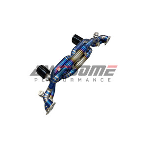 Impresionante Silenciador de Escape Ligero de Titanio de 1.2 mm de Espesor para <span class=keywords><strong>Porsche</strong></span> <span class=keywords><strong>718</strong></span> Cayman Spyder <span class=keywords><strong>GTS</strong></span>/GT4 con Válvulas OEM en Dorado/Morado/Azul - Product Image 2