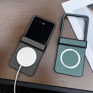 Funda de cuerpo completo de cuero de tela de protección de bisagra para <span class=keywords><strong>Motorola</strong></span> <span class=keywords><strong>Razr</strong></span> 60 50 40 Ultra 60 50 <span class=keywords><strong>Razr</strong></span> + 2025 cubierta de carga inalámbrica plegable - Product Image 2