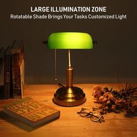 Lampe de banquier classique vert antique, élégante et nostalgique, pour table, chevet et bureau, vente en gros