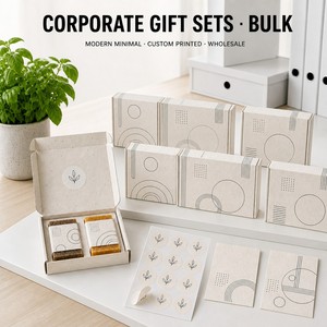 Caja de Regalo Corporativa de Jabón de Papel Sembrable con Impresión Personalizada, Estilo Moderno Minimalista con Cinta Decorativa y Tarjeta de Agradecimiento, Venta al por Mayor - Product Image 2