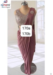 Sari traditionnel Ajmera Fashion pour fêtes, longueur standard, séchage rapide, élégant, ethnique, pour occasions spéciales, design de créateur, pour femmes, toutes saisons - Product Image 2